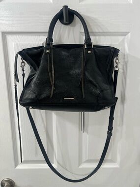 Classic Black Leather Satchel – Designer-Inspired Women's Bag